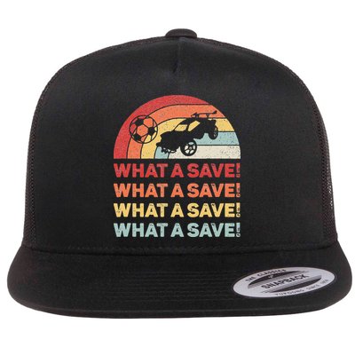 Vintage Retro What A Save Rocket Soccer Car League Flatbill Hat