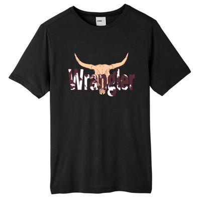 Vintage Rodeo Wrangler Western Cow Skull Print Wrangler Tall Fusion ChromaSoft Performance T-Shirt