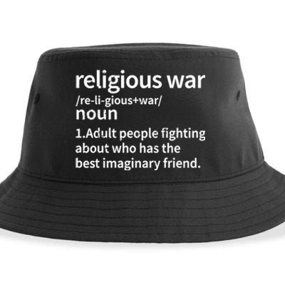 Vintage Religious War Definition Antireligious Activist Sustainable Bucket Hat