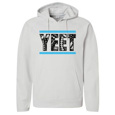 Vintage Retro Yeet Yeet Ww Quotes Design Performance Fleece Hoodie