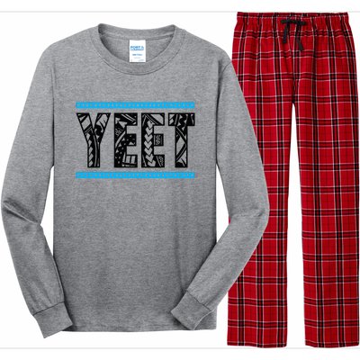 Vintage Retro Yeet Yeet Ww Quotes Design Long Sleeve Pajama Set