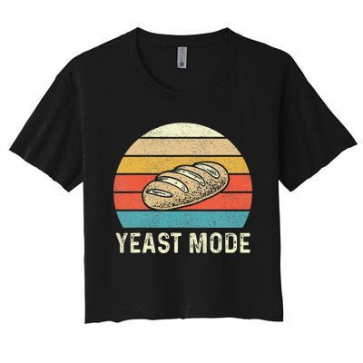 Vintage Retro Yeast Mode Bread Baking Baker Bakery Sourdough Women's Crop Top Tee