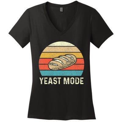 Vintage Retro Yeast Mode Bread Baking Baker Bakery Sourdough Women's V-Neck T-Shirt