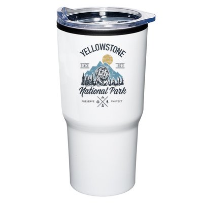 Vintage Retro Yellowstone National Park Hiking Tumbler