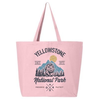 Vintage Retro Yellowstone National Park Hiking 25L Jumbo Tote