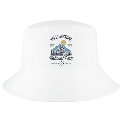 Vintage Retro Yellowstone National Park Hiking Cool Comfort Performance Bucket Hat