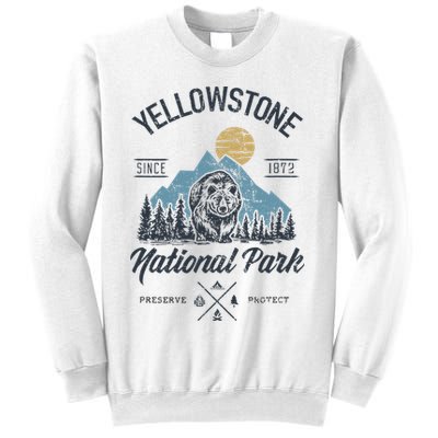Vintage Retro Yellowstone National Park Hiking Sweatshirt