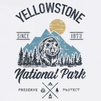 Vintage Retro Yellowstone National Park Hiking Bucket Hat