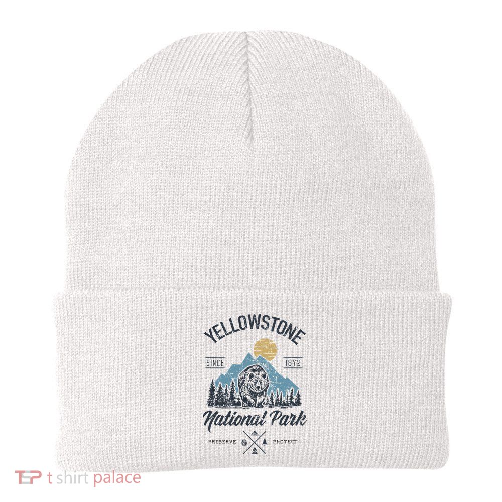 Vintage Retro Yellowstone National Park Hiking Beanie
