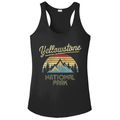 Vintage Retro Yellowstone National Park Ladies PosiCharge Competitor Racerback Tank
