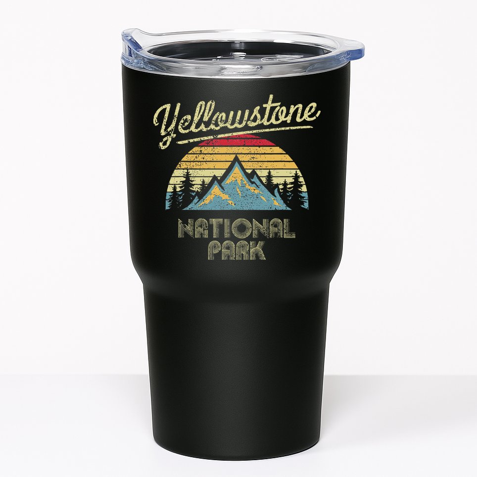 Vintage Retro Yellowstone National Park Tumbler