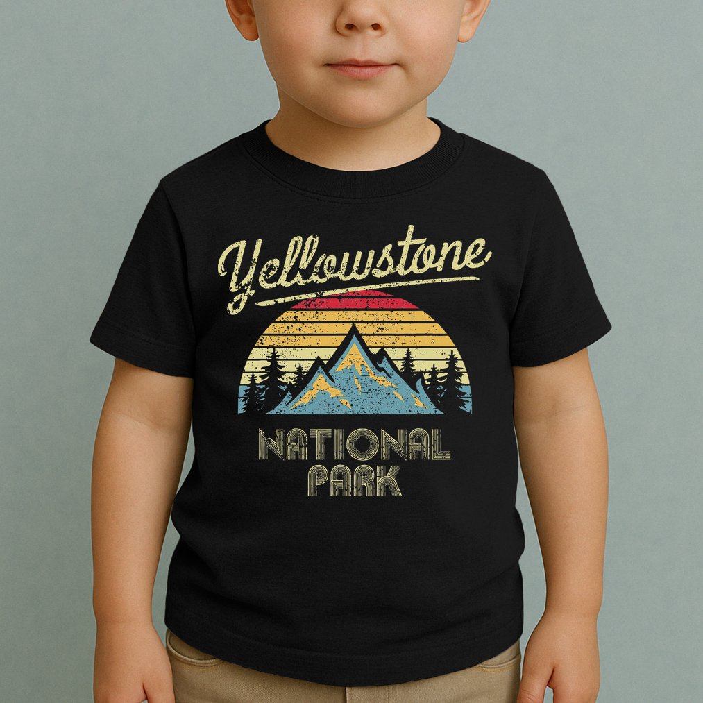 Vintage Retro Yellowstone National Park Toddler T-Shirt