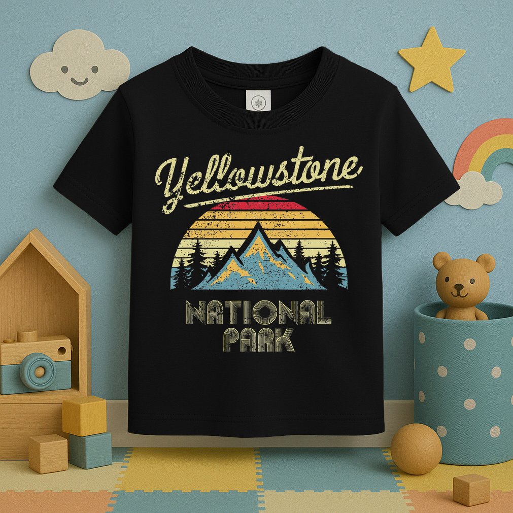 Vintage Retro Yellowstone National Park Toddler T-Shirt