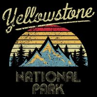 Vintage Retro Yellowstone National Park Toddler T-Shirt