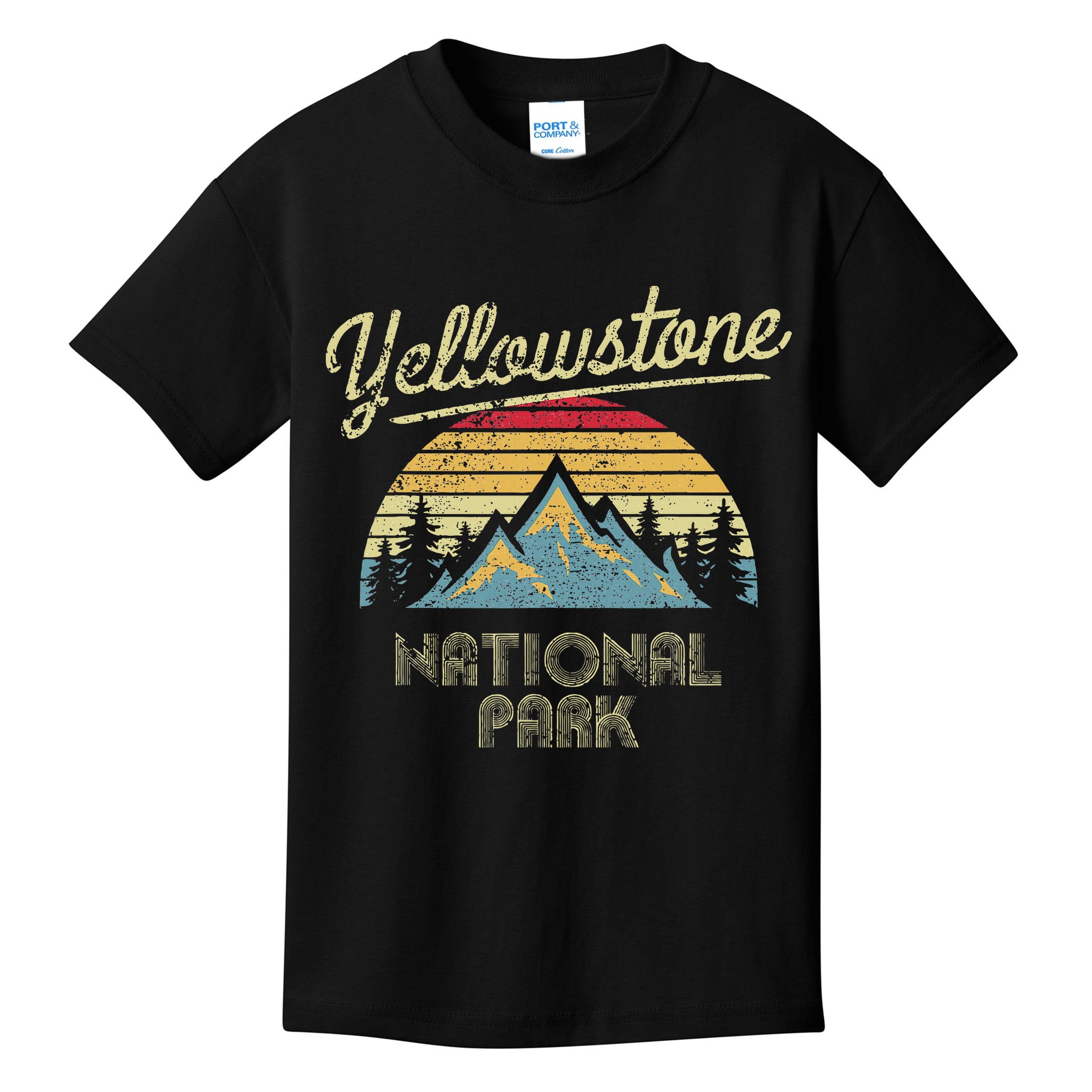 Vintage Retro Yellowstone National Park Kids T-Shirt