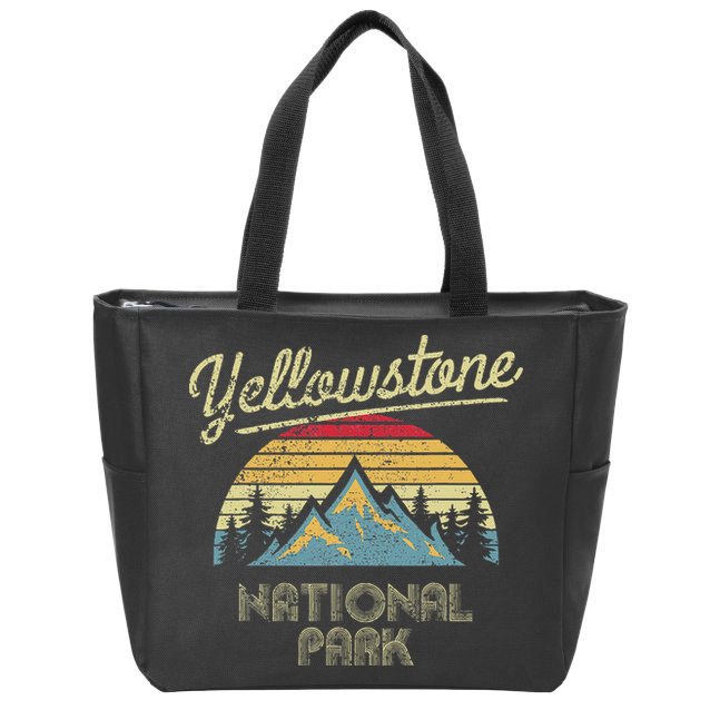 Vintage Retro Yellowstone National Park Zip Tote Bag
