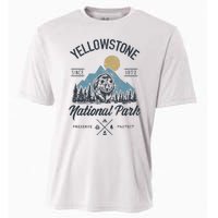 Vintage Retro Yellowstone National Park Hiking Cooling Performance Crew T-Shirt