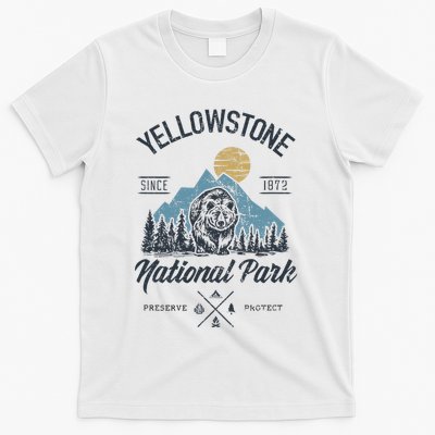 Vintage Retro Yellowstone National Park Hiking T-Shirt