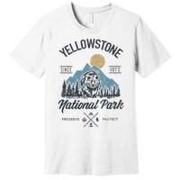 Vintage Retro Yellowstone National Park Hiking Premium T-Shirt