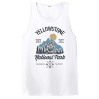 Vintage Retro Yellowstone National Park Hiking PosiCharge Competitor Tank