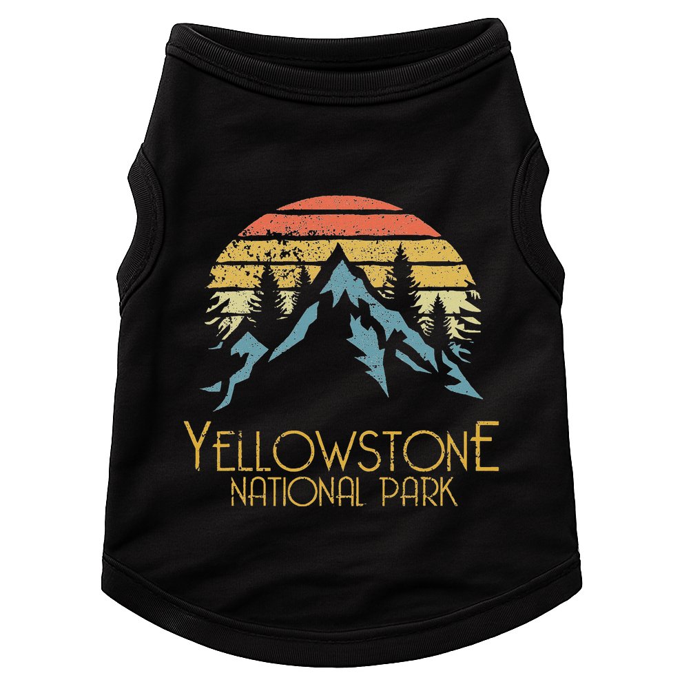 Vintage Retro Yellowstone National Park Wy Doggie Tank