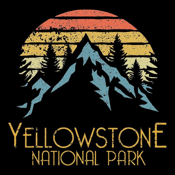 Vintage Retro Yellowstone National Park Wy Backpack