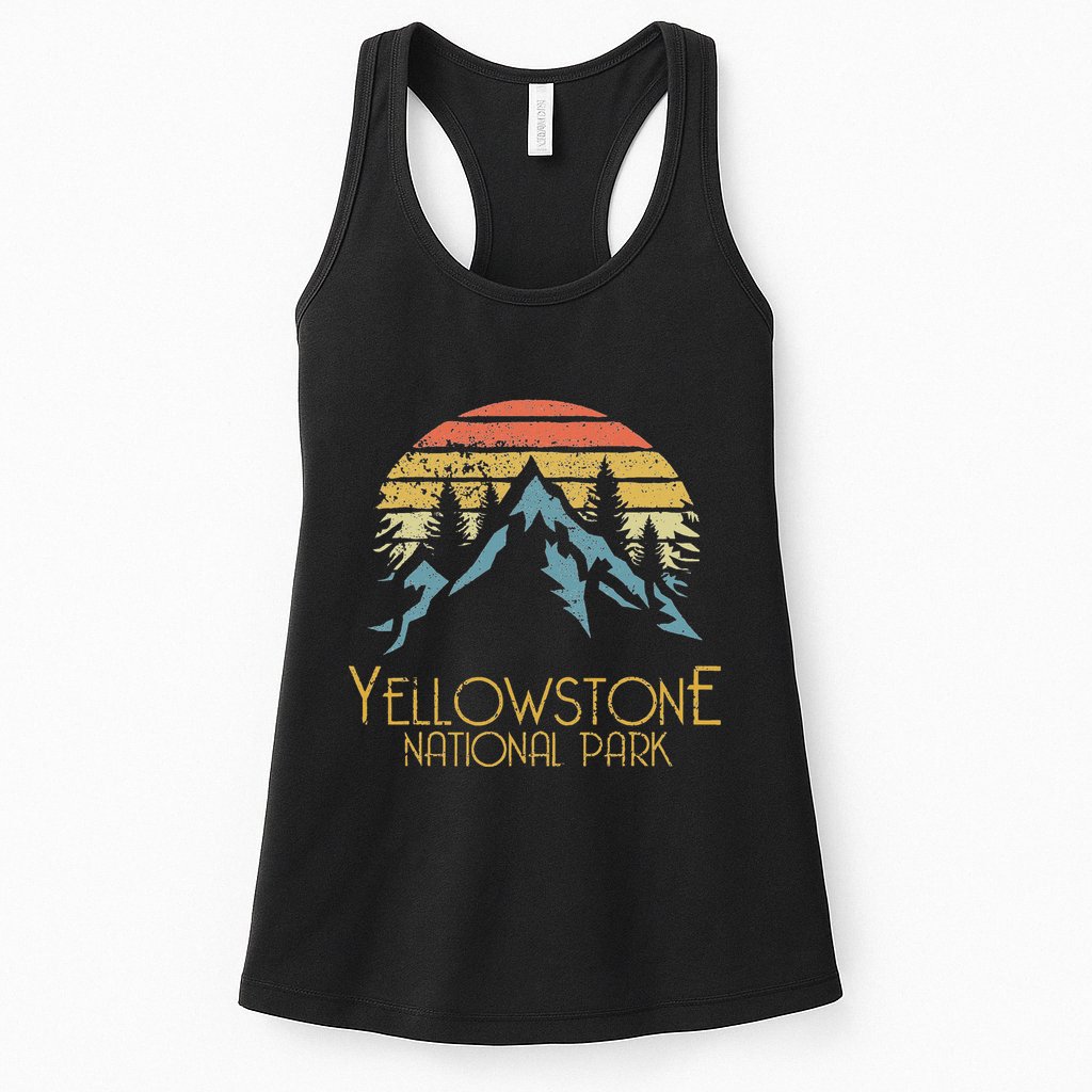 Vintage Retro Yellowstone National Park Wy Womens Tank Top