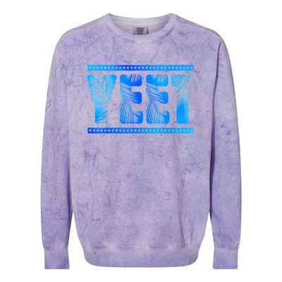 Vintage Retro Yeet S Yeet Ww Quotes Design Colorblast Crewneck Sweatshirt