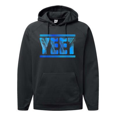 Vintage Retro Yeet S Yeet Ww Quotes Design Performance Fleece Hoodie