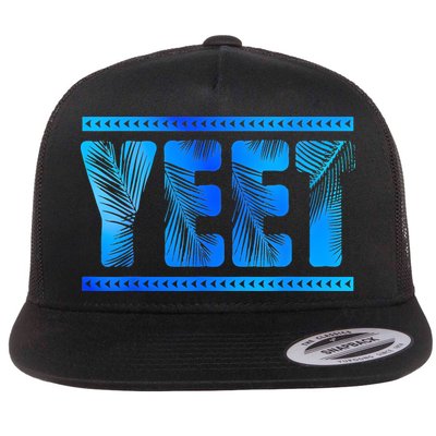 Vintage Retro Yeet Quotes Design Flatbill Hat