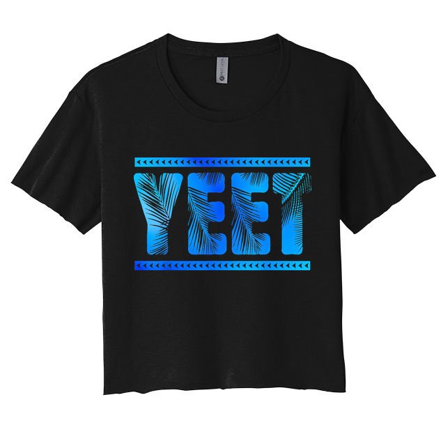 Vintage Retro Yeet Quotes Design Crop Top