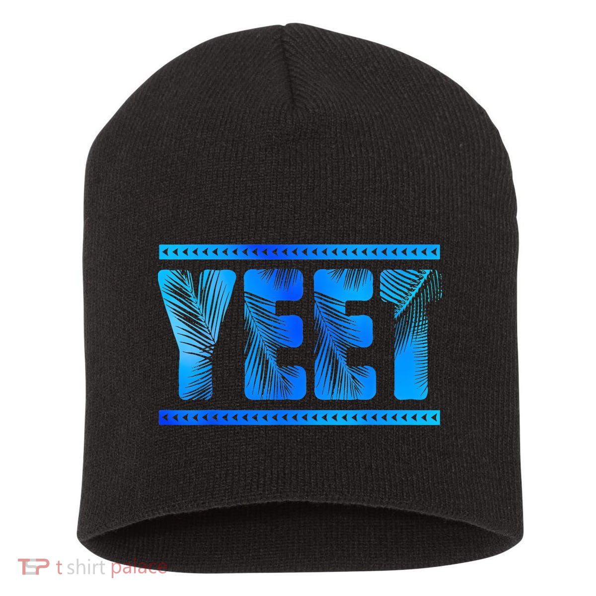 Vintage Retro Yeet Quotes Design Short Acrylic Beanie