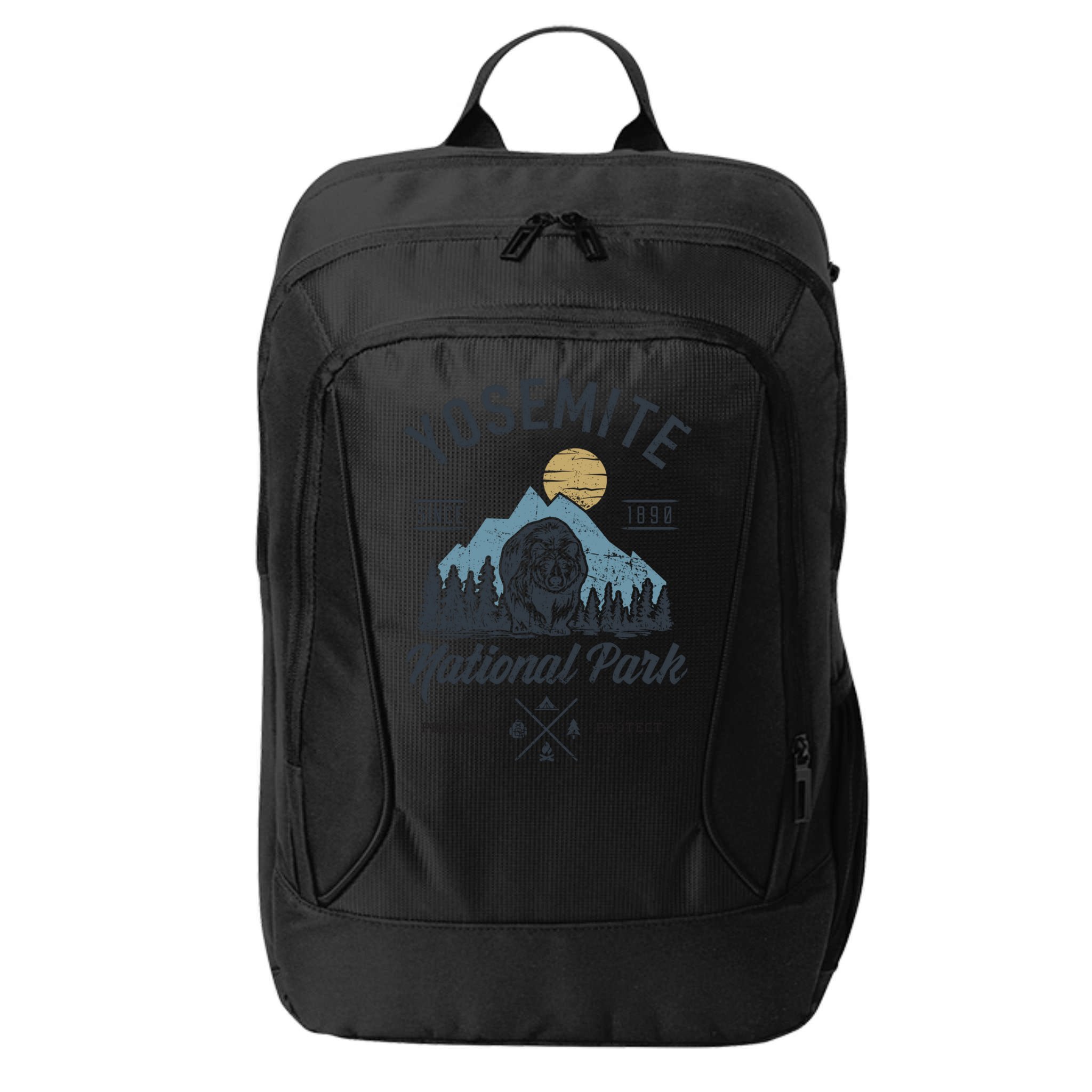 Vintage Retro Yosemite National Park Hiking Gift City Backpack