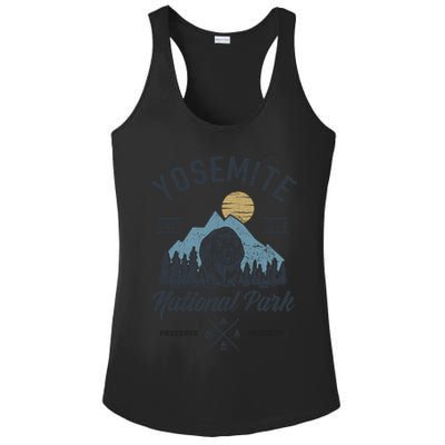 Vintage Retro Yosemite National Park Hiking Gift Ladies PosiCharge Competitor Racerback Tank