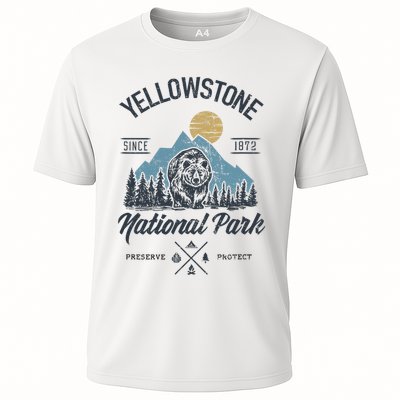 Vintage Retro Yellowstone National Park Hiking Performance Shirt
