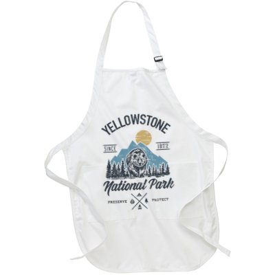Vintage Retro Yellowstone National Park Hiking Apron