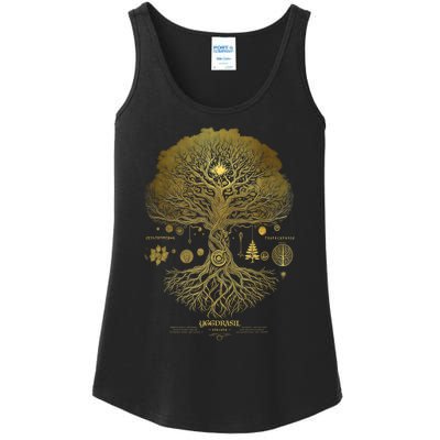 Viking Runes Yggdrasil Tree Of Life Norse Ladies Essential Tank