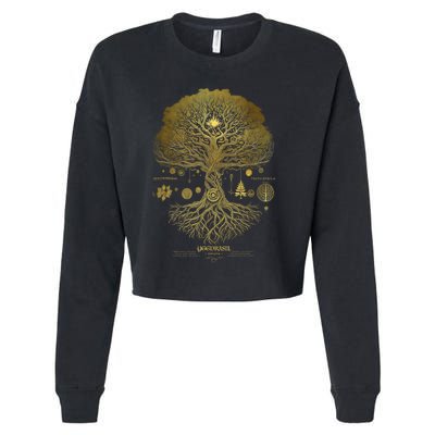 Viking Runes Yggdrasil Tree Of Life Norse Cropped Pullover Crew