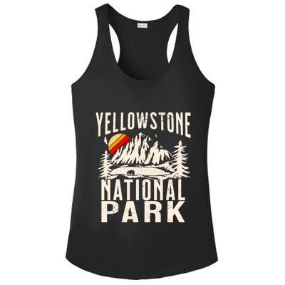 Vintage Retro Yellowstone National Park Ladies PosiCharge Competitor Racerback Tank