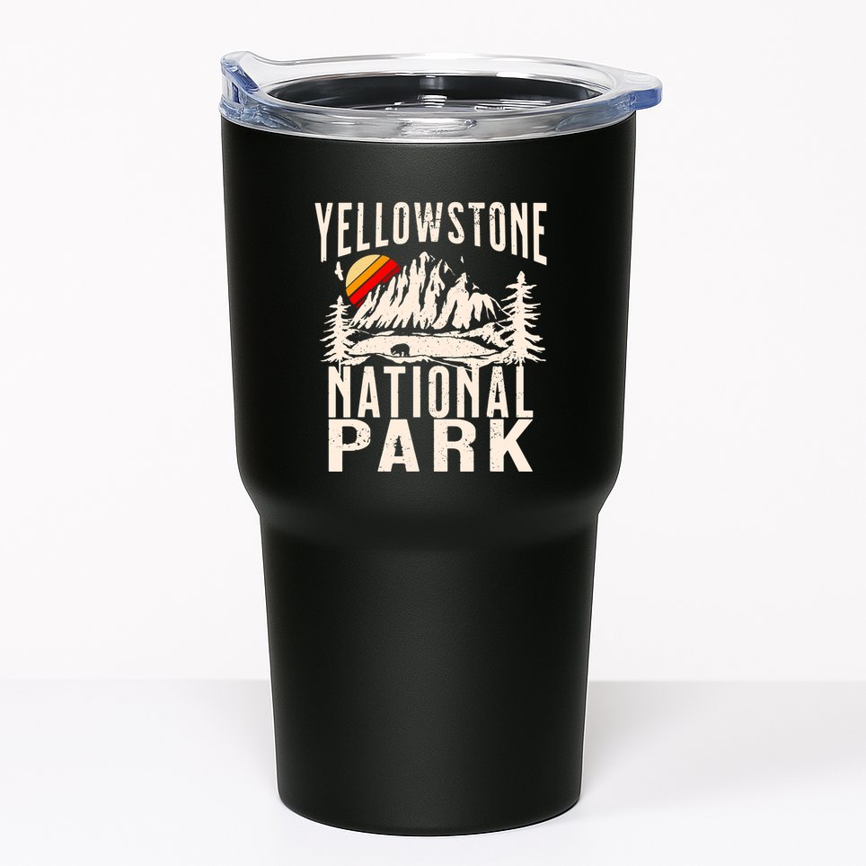 Vintage Retro Yellowstone National Park Tumbler