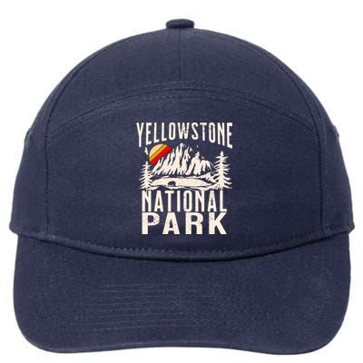 Vintage Retro Yellowstone National Park 7-Panel Snapback Hat