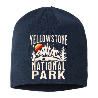 Vintage Retro Yellowstone National Park Sustainable Beanie