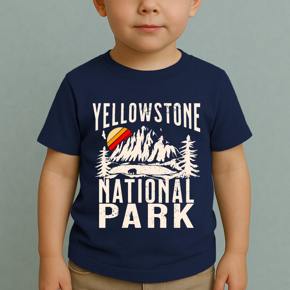Vintage Retro Yellowstone National Park Toddler T-Shirt