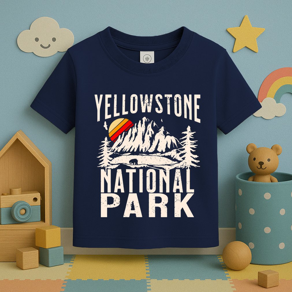 Vintage Retro Yellowstone National Park Toddler T-Shirt