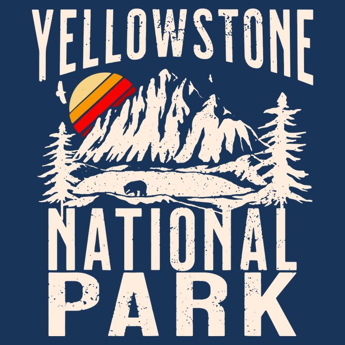 Vintage Retro Yellowstone National Park Toddler T-Shirt