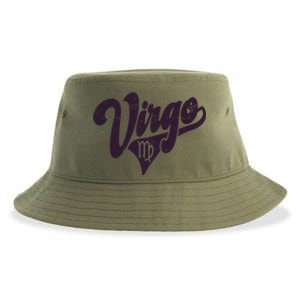 Virgo Retro Zodiac Astrology Horoscope Virgo Cool Gift Sustainable Bucket Hat