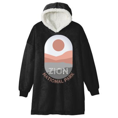 Vintage Retro Zion National Park Utah Arches Road Trip Tee Gift Hooded Wearable Blanket