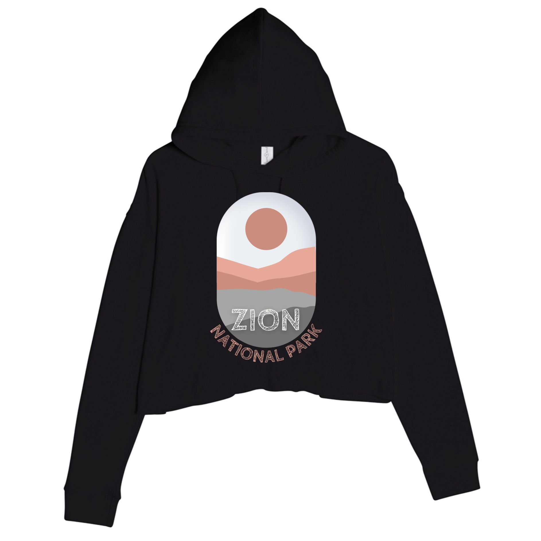 Vintage Retro Zion National Park Utah Arches Road Trip Tee Gift Crop Fleece Hoodie