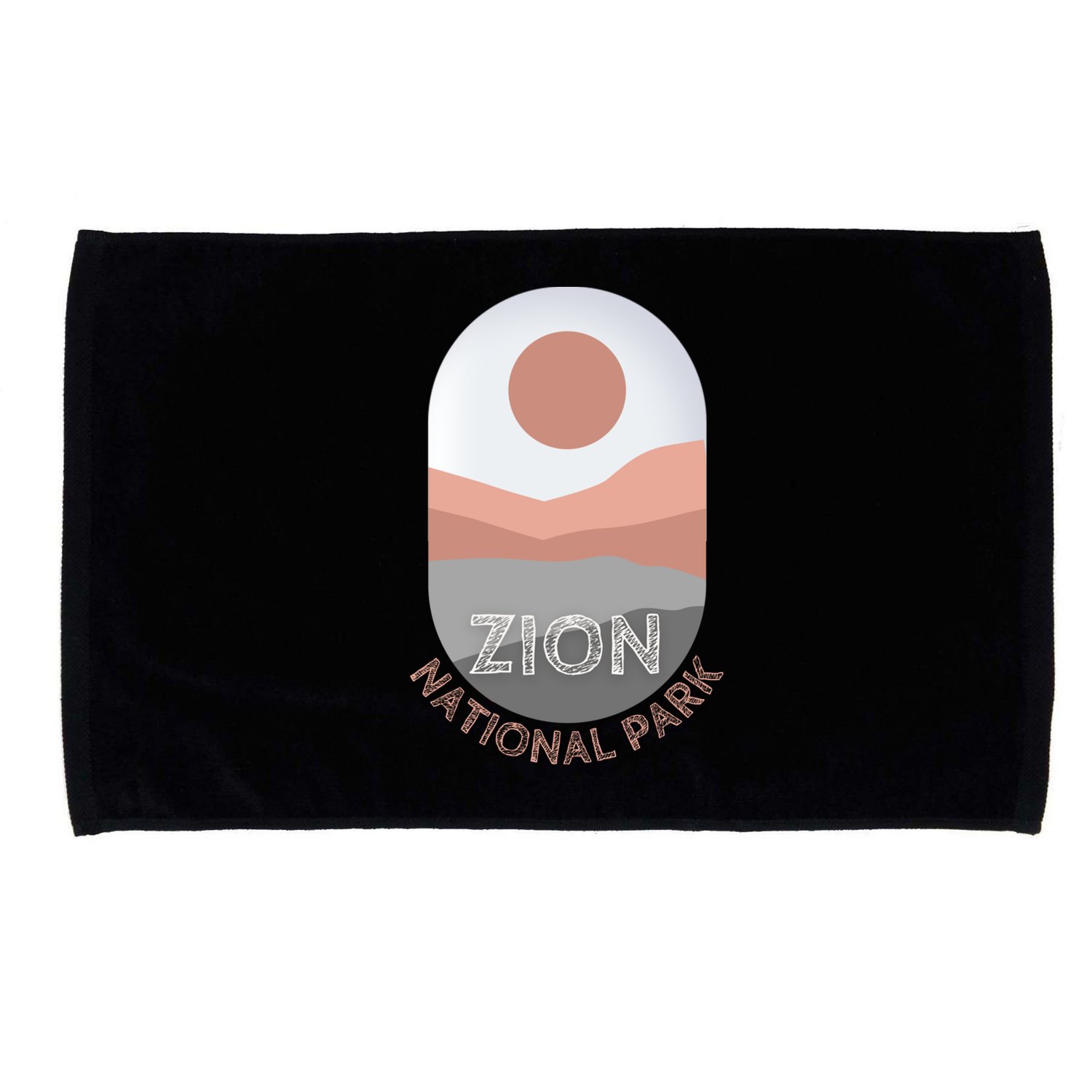 Vintage Retro Zion National Park Utah Arches Road Trip Tee Gift Microfiber Hand Towel