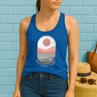 Vintage Retro Zion National Park Utah Arches Road Trip Tee Gift Womens Tank Top